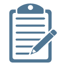 Clipboard with pencil and lines