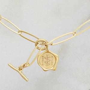 Collier Arden en or avec médaillon en vermeil