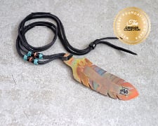 [I2323] Designer Collection - Wesley Havill Indigenous Art - Miskwaabik Miigwan – Feather with Eagle