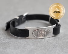 [I2325] Designer Collection - Claude Abittan - Leather Wristband - Grande