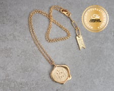 [I2326] Designer Collection - Corrine Anestopoulos - BIKO Classic Pendant: Gold Plate