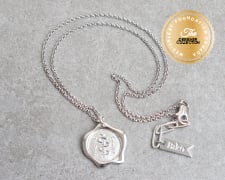 [I2327] Designer Collection - Corrine Anestopoulos - BIKO Classic Pendant: Rhodium Plate