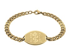 [I362] The Stainless Steel Collection - Classic Curb - Gold Tone