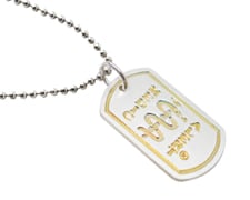 [I4480] The DTag Pendant - Two-Tone - Ball Chain