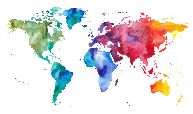 World Map Watercolour World Map Watercolour