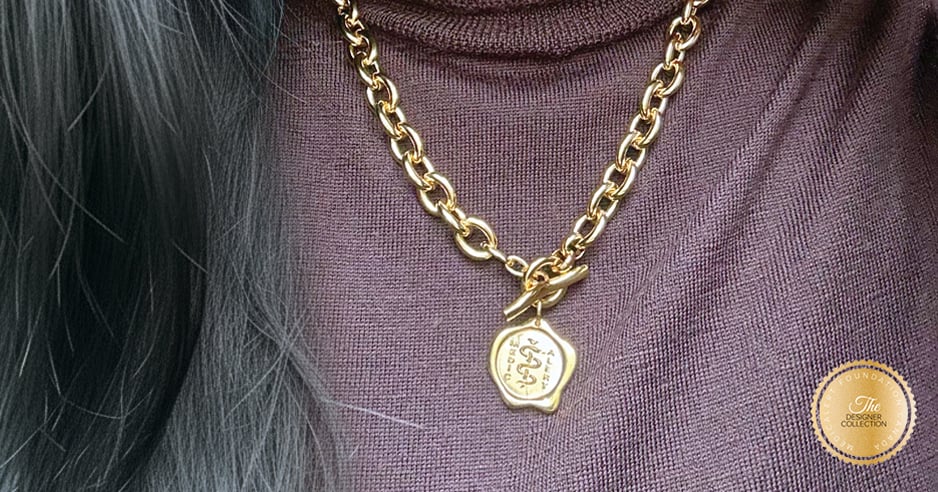 [I2334] Designer Collection – Corrine Anestopoulos – Ava Necklace in 14K Gold Plated