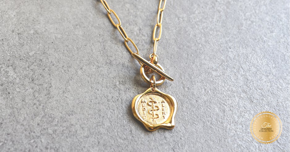 [I2332] Designer Collection – Corrine Anestopoulos – Fine Chain Necklace in 14K Gold Plated