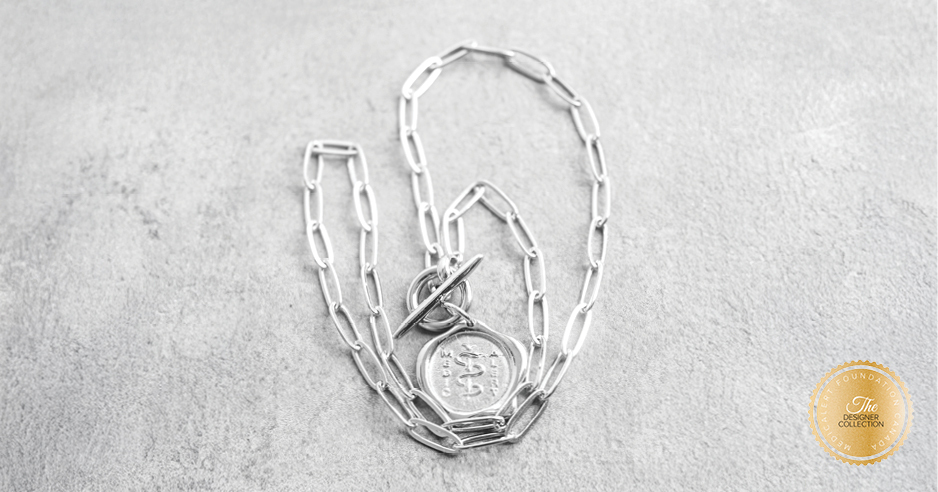 [I2333] Designer Collection – Corrine Anestopoulos – Fine Chain Necklace in Rhodium Plated