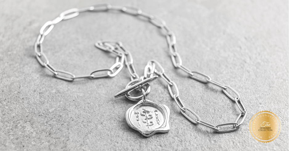 [I2333] Designer Collection – Corrine Anestopoulos – Fine Chain Necklace in Rhodium Plated