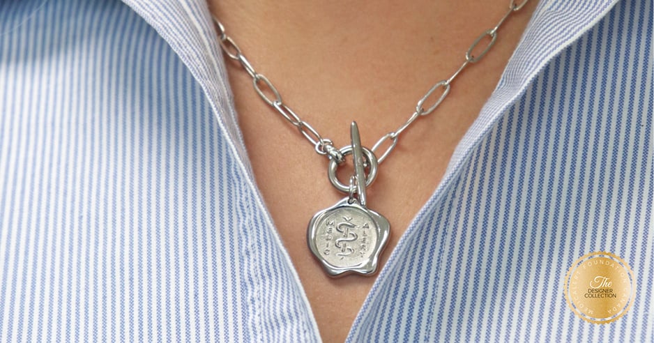 [I2333] Designer Collection – Corrine Anestopoulos – Fine Chain Necklace in Rhodium Plated