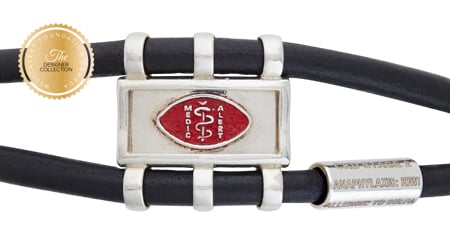 [I2302] Designer Collection - Claude Abittan - Comfort Bracelet Red