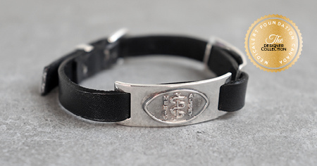 [I2325] Designer Collection - Claude Abittan - Leather Wristband - Grande