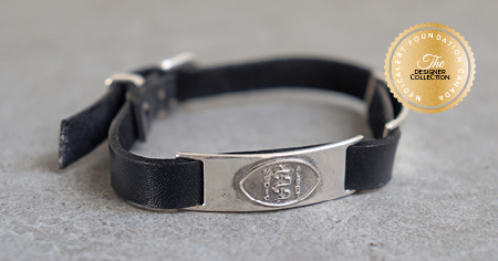 [I2324] Designer Collection - Claude Abittan - Leather Wristband - Petite
