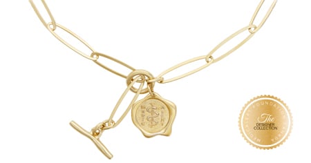 [I2316] Designer Collection - Corrine Anestopoulos - Arden Collar Gold with Gold Vermeil Medallion