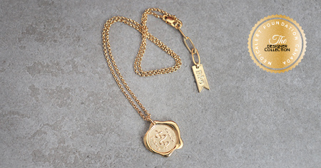 [I2326] Designer Collection - Corrine Anestopoulos - BIKO Classic Pendant: Gold Plate