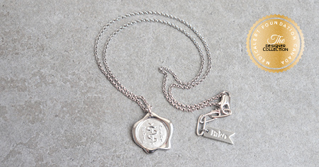 [I2327] Designer Collection - Corrine Anestopoulos - BIKO Classic Pendant: Rhodium Plate