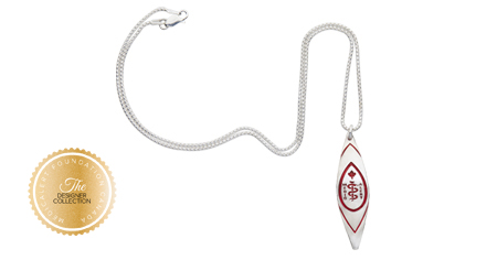 [I2309] Designer Collection - Mathew Nuqingaq - Qayaq Necklace Red