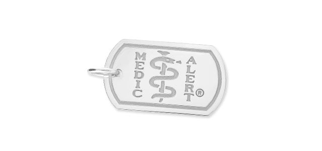 [I447] The Sterling Collection - The London DTag Polished Silver - Medallion Only