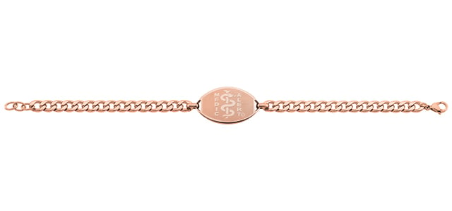 [I363] The Stainless Steel Collection - Classic Curb - Rose Gold Tone