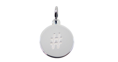 [I1202] Hashtag (Pound Symbol) Charm