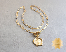 [I2332-18] Designer Collection – Corrine Anestopoulos – Fine Chain Necklace in 14K Gold Plated
