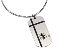 [I328-24] The Stainless Steel Collection - DTag - Black Cross