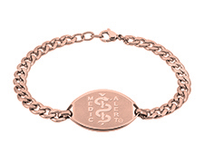 [I363-8.5] The Stainless Steel Collection - Classic Curb - Rose Gold Tone
