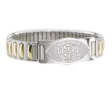 [I406-8.75] The Sterling Collection - Designer Stretch - Silver/Gold Plate