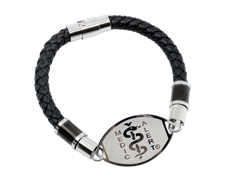 [I750-7.25] The Leather Collection - Rugged Rope - Black