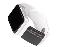 MedicAlert ID Band for Smartwatch, Size Large in Matte Black 