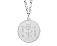 [A722-26] The Stainless Steel Collection - The Classic Embossed Pendant